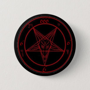 Baphomet 666 Round Button