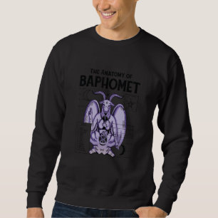 Baphomet Anatomy Satanic Satan Goat Devil Goth Gra Sweatshirt