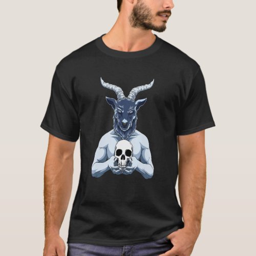 Baphomet And Skull T_Shirt