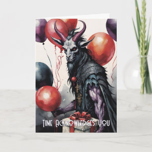 Baphomet Birthday Balloons & Gifts Gothic Card