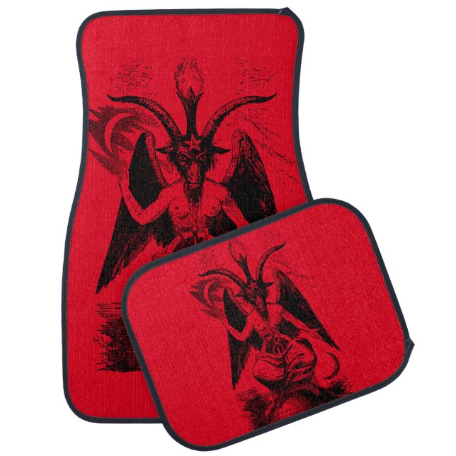 Baphomet - black print car mat (Set)