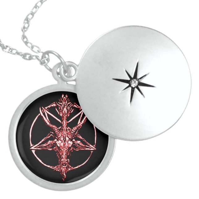 Baphomet Blood Magick Talisman Sterling Silver Necklace (Front)
