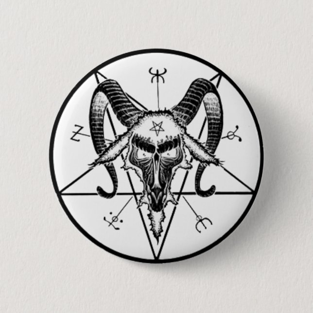 Baphomet Button/Pin Pinback Button (Front)
