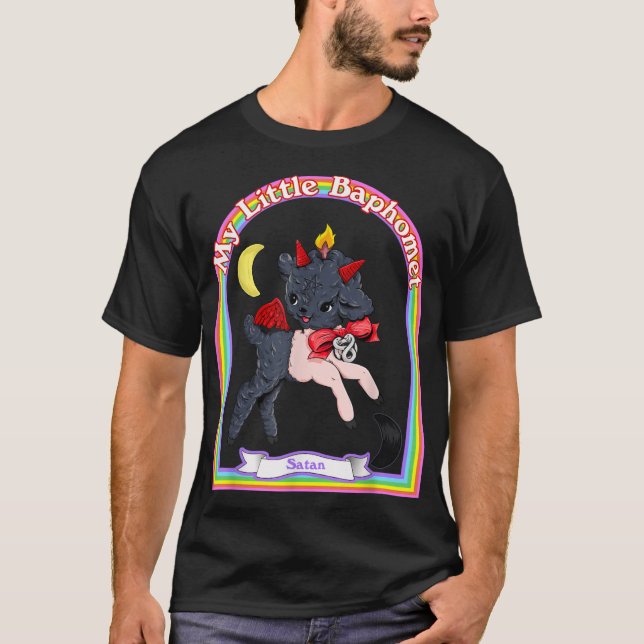 Baphomet Cute Satan Kawaii Retro Vintage Satanic A T-Shirt (Front)