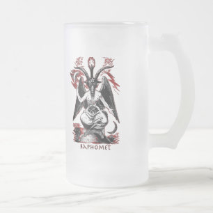 Baphomet Frosted Glass Beer Mug