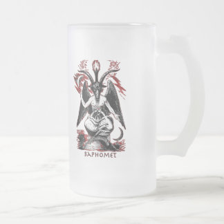 Baphomet Frosted Glass Beer Mug
