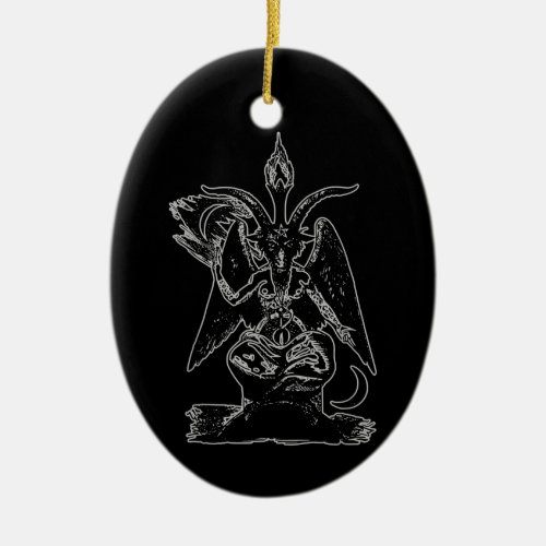 Baphomet Goat Satan Black Magic Lucifer Occult Ceramic Ornament