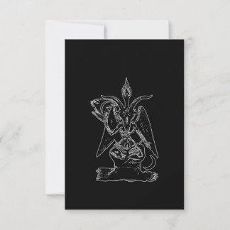 Baphomet Goat Satan Black Magic Lucifer Occult Thank You Card