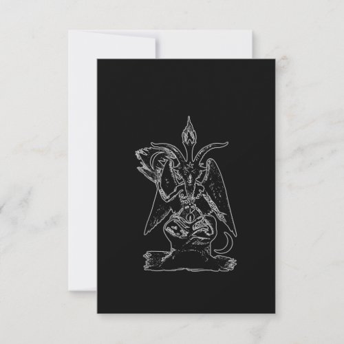 Baphomet Goat Satan Black Magic Lucifer Occult Thank You Card