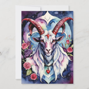 Baphomet Gothic Valentine's Day Every Realm Holiday Card