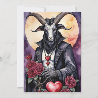 Baphomet Gothic Valentine's Day Love Holiday Card