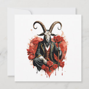 Baphomet Gothic Valentine's Day Love Holiday Card