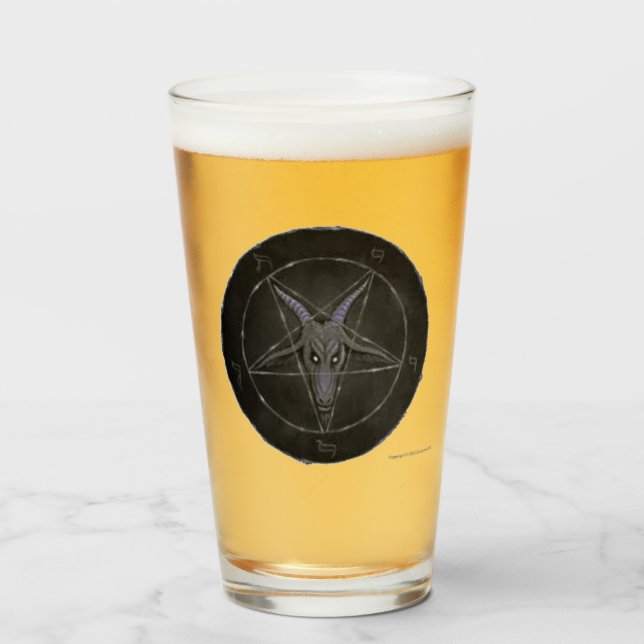 Baphomet (Gray Stone) Glass (Front Filled)