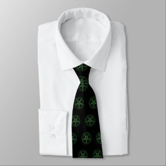 Baphomet Green Neck Tie