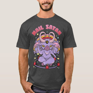 Baphomet Hail Satan Pastel Goth Pentagram Cute T-Shirt