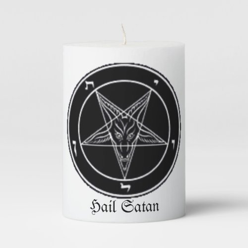 Baphomet  Hail Satan Pillar Candle