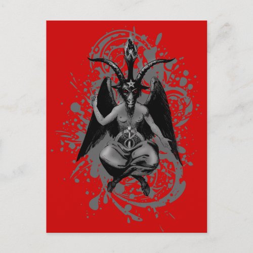Baphomet horned god of witches and witchcraft postcard