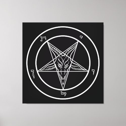 Baphomet HUGE 40x40 Art on Stretched Canvass Canvas Print