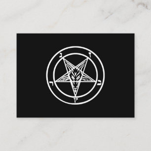 Baphomet Inverted Pentagram Goat Satanic Logo Business Card