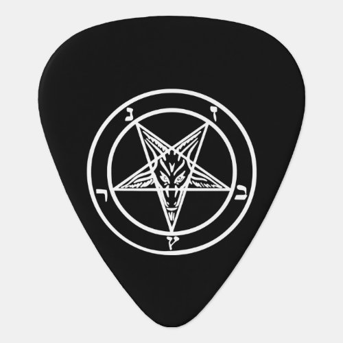 Baphomet Inverted Pentagram Goat Satanic Logo Guitar Pick