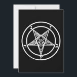 Baphomet Inverted Pentagram Goat Satanic Logo Save The Date<br><div class="desc">Baphomet Inverted Pentagram Goat Satanic Logo</div>