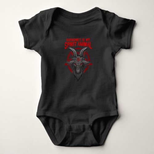 Baphomet Is My Spirit Animal I Satanic Occult Goat Baby Bodysuit