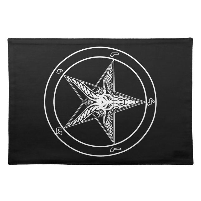 Baphomet Old Style 14x20 on Woven Cotton Placemat (Front)