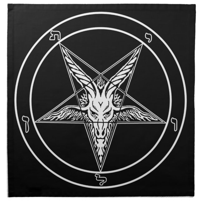 Baphomet Old Style 20x20 on Cloth (Four Banners) (Front)