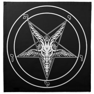 Baphomet Old Style 20x20 on Cloth (Four Banners) Napkin