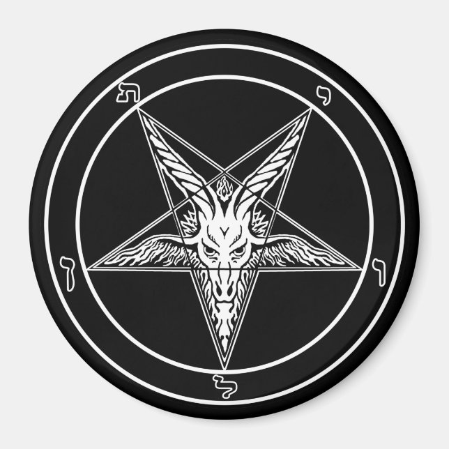 Baphomet Old Style magnet - 3 inch (Front)