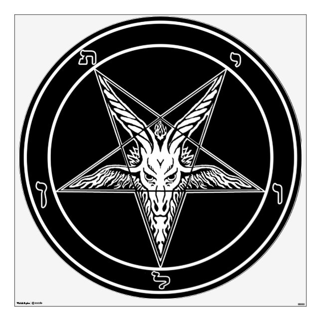 Baphomet Old Style Wall Decal-48" Wall Sticker (Front)