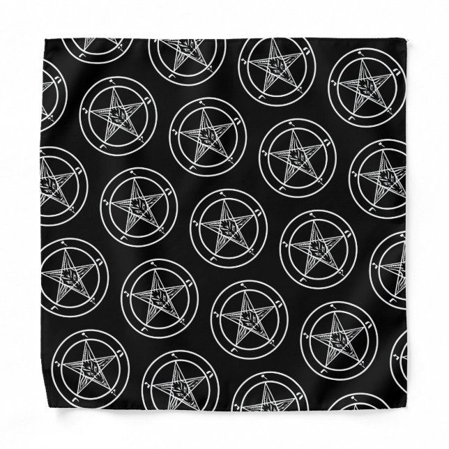 Baphomet Pentagram  Bandana (Front)