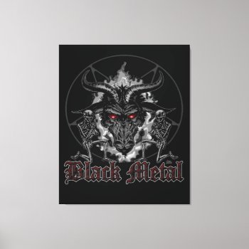 Baphomet Pentagram Black Metal Canvas Print by themonsterstore at Zazzle