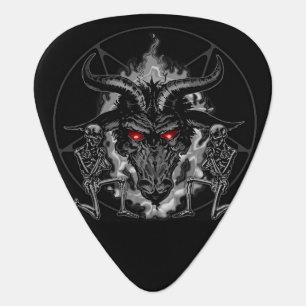 Baphomet Pentagram Black Metal Guitar Pick