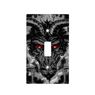 Baphomet Pentagram Black Metal Light Switch Cover