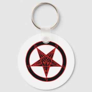 Baphomet Pentagram Keychain