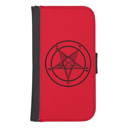 Baphomet Pentagram  Galaxy S4 Wallet Case