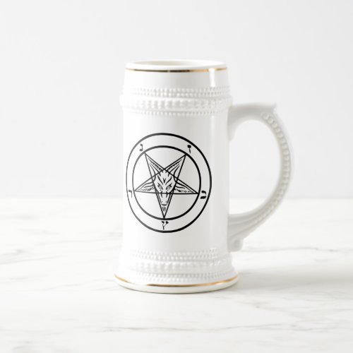 Baphomet Pentagram Satanic Beer Stein