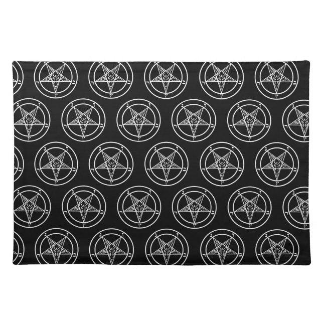 Baphomet Pentagram Satanic Cloth Placemat (Front)