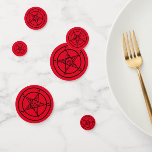 Baphomet Pentagram Satanic Confetti
