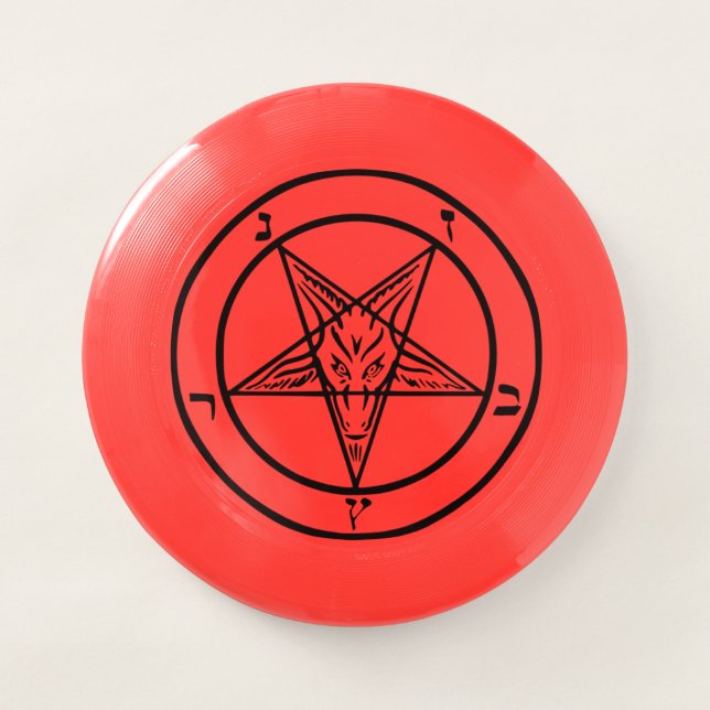 Baphomet pentagram satanic Frisbee (Front)