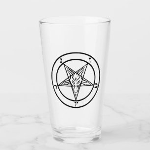 Baphomet Pentagram Satanic Pint Glass