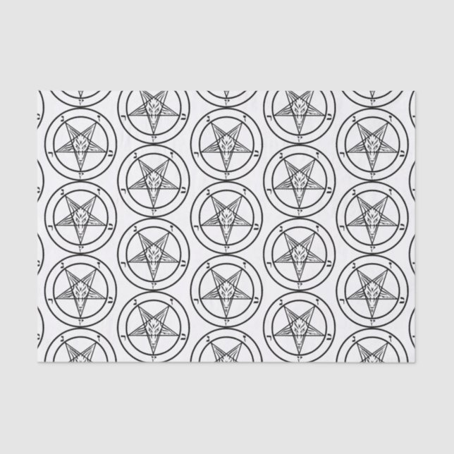 Baphomet Pentagram Satanic Tissue Paper (Front)