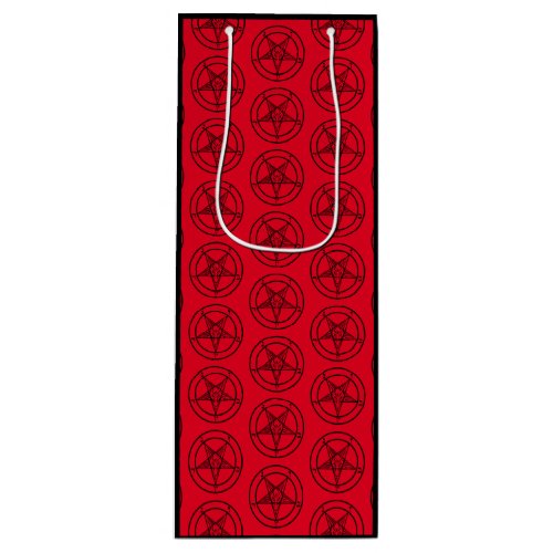 Baphomet Pentagram Satanic Wine Gift Bag