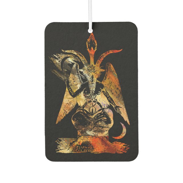 Baphomet Red and Black Air Freshener (Front)