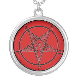 Baphomet Red Sterling Silver Necklace
