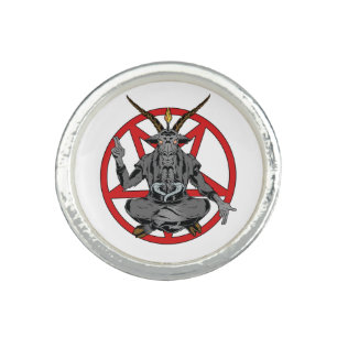 Baphomet roi de l'enfer ring