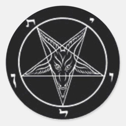 Baphomet Round Sticker Set