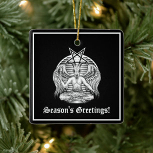 Baphomet Satanic Ceramic Ornament
