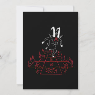 Baphomet Satanic Goat Pentagram Goth Clos Women Holiday Card